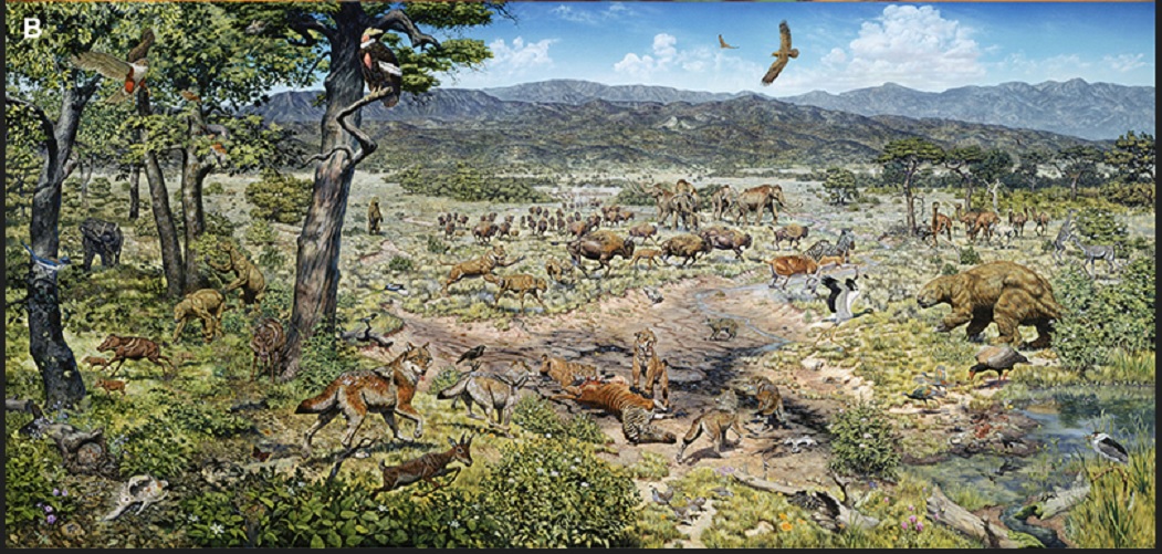 Mural of La Brea Tar Pits