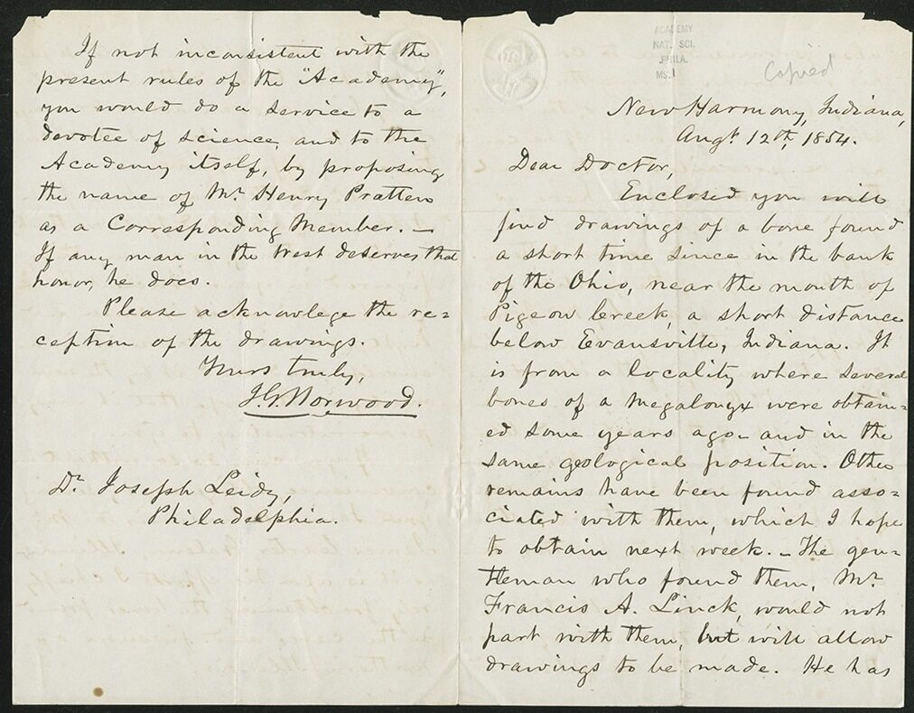 Norwood letter to Leidy